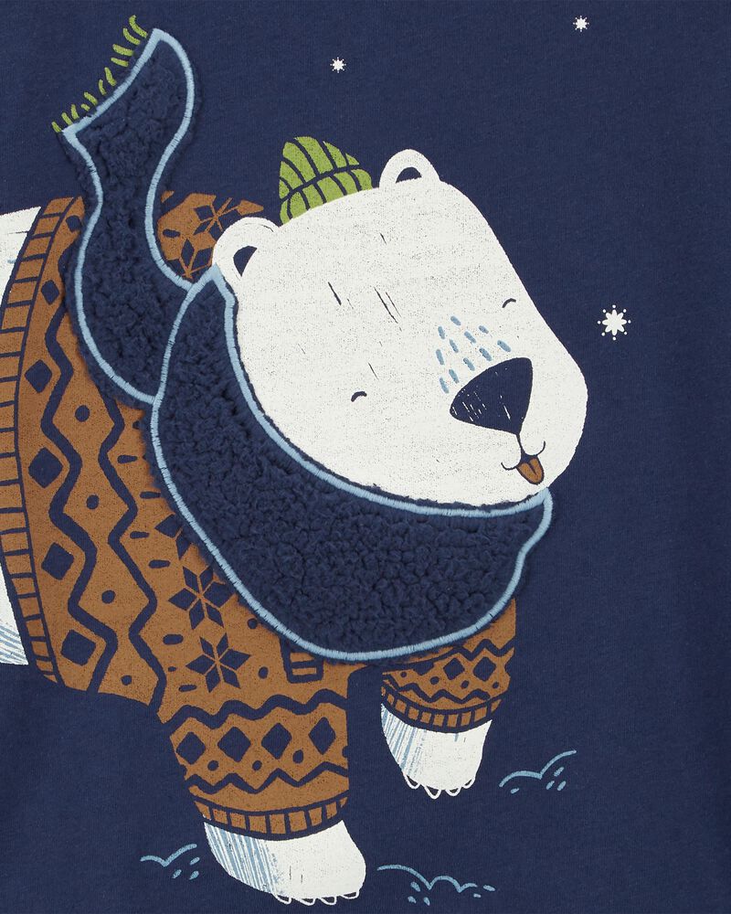 Toddler Graphic Tee & Fleece Pants Set, image 2 of 3 slides