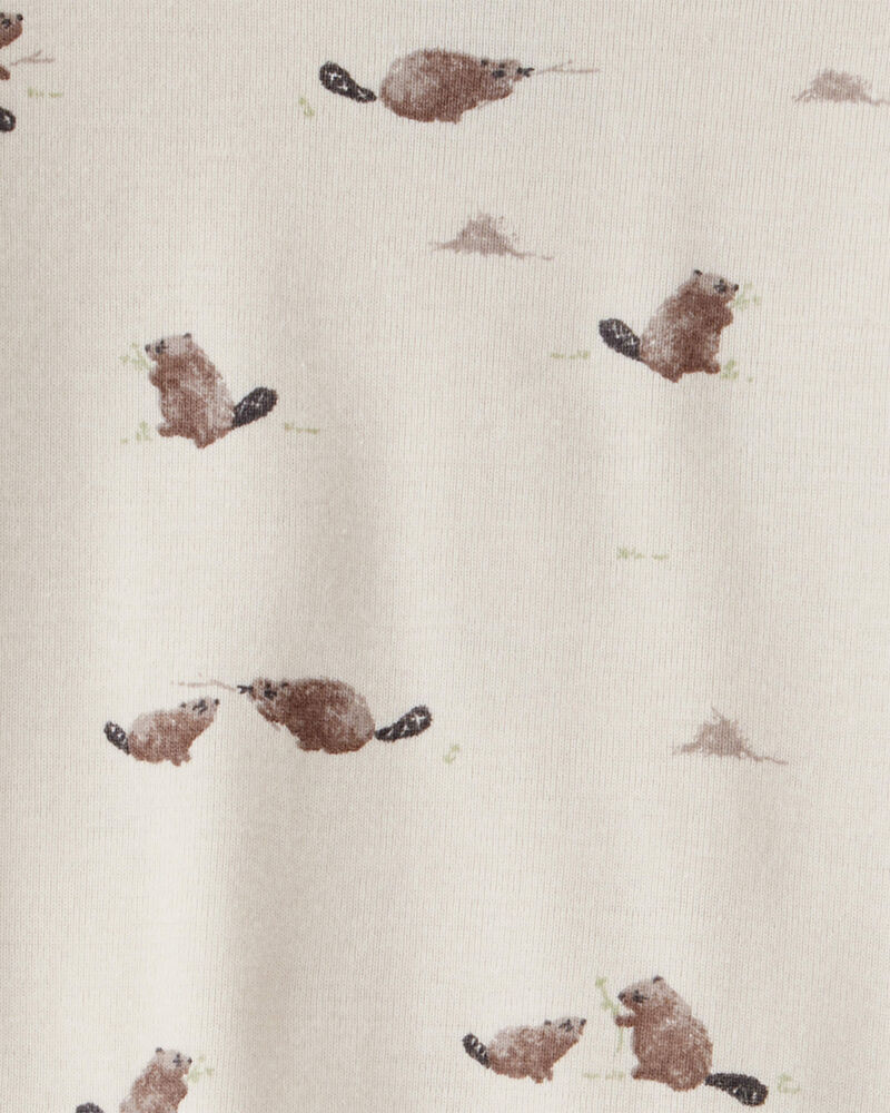Baby Organic Cotton Pajamas in Beavers' Creek Print, image 3 of 5 slides