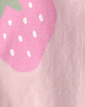 Baby Girl Strawberry Top - Pink, 
