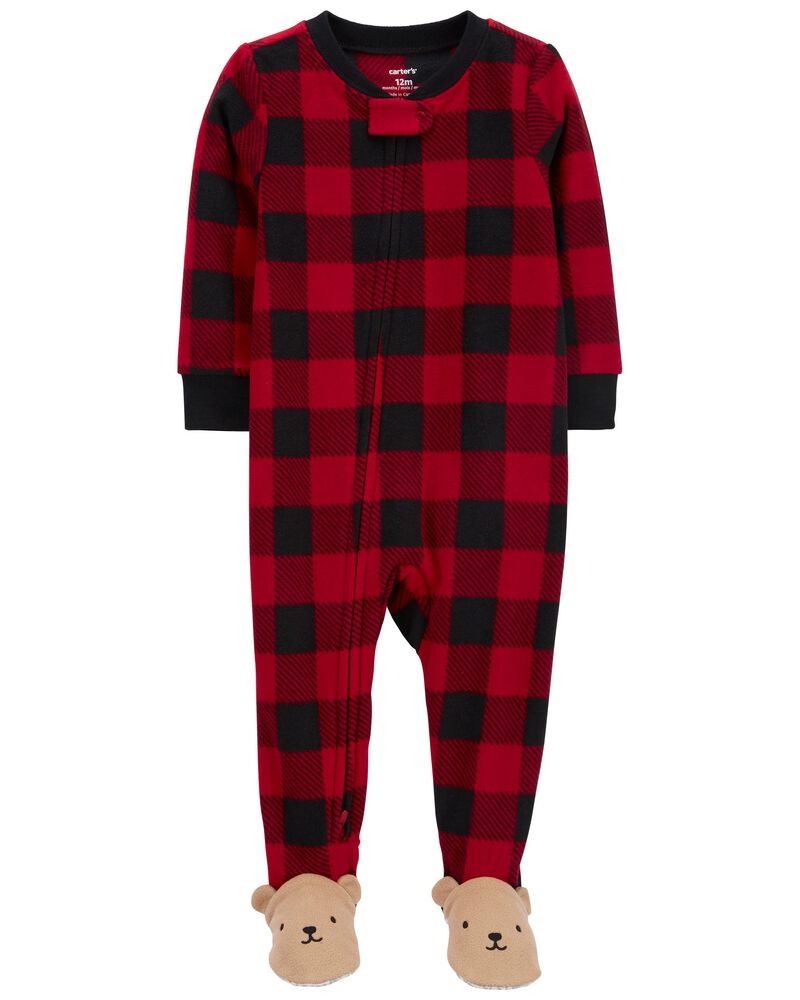 Baby 2-Pack 1-Piece Fleece Footie Pajamas, image 3 of 5 slides