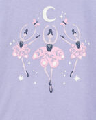 Toddler Girl Ballerina Short-Sleeve Graphic Tee - Purple, image 2 of 3 slides