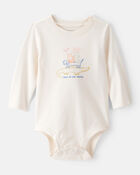 Baby Family Cotton Long-Sleeve Graphic Bodysuit - Ivory, image 1 of 3 slides