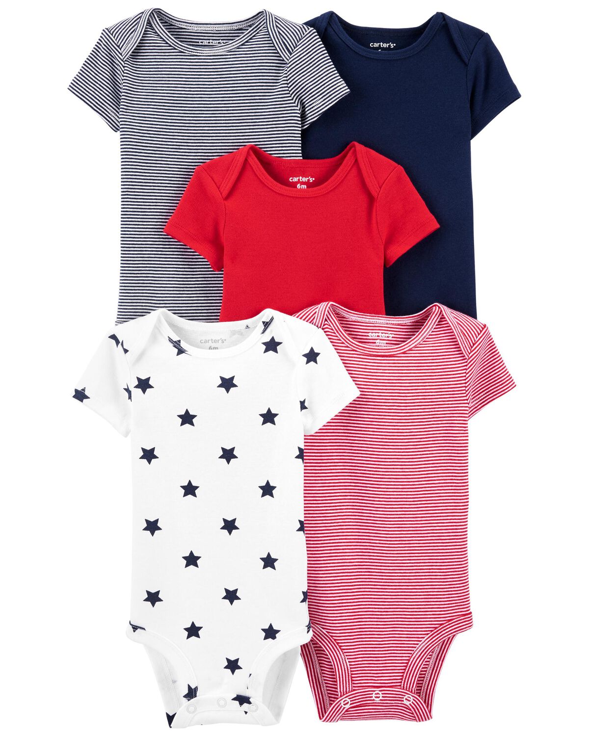 Multi Baby 5Pack ShortSleeve Bodysuits