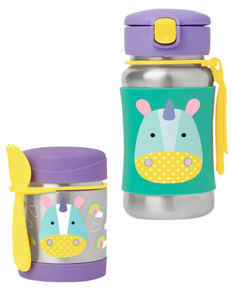 ZOO® 2-Piece Stainless Steel Mealtime Bundle - Unicorn, image 1 of 1 slides