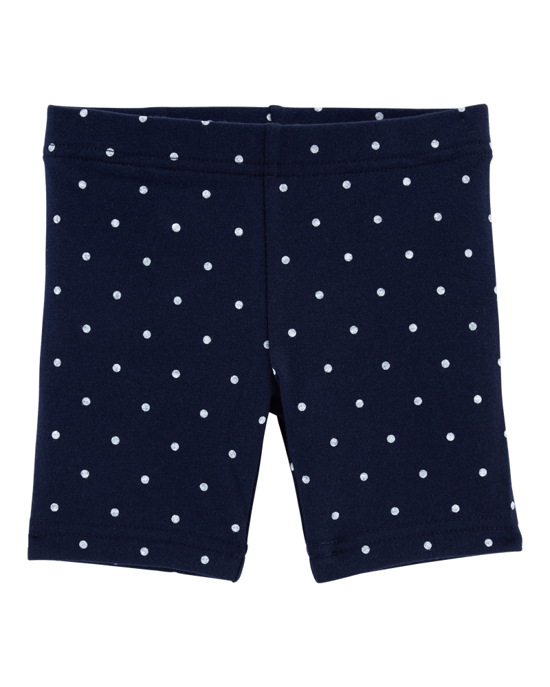 Toddler Girl Polka Dot Tumbling Shorts - Navy, image 1 of 2 slides