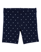 Toddler Girl Polka Dot Tumbling Shorts - Navy, image 1 of 2 slides