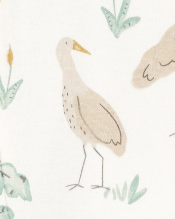 Baby 2-Piece 2-Way Zip Sleep & Play & Headwrap Set - Ivory, 