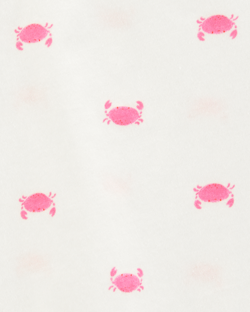 Toddler Crab Flutter-Sleeve Tank - Ivory, image 2 of 3 slides