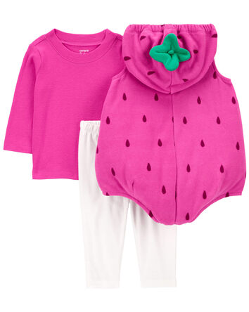 Baby 3-Piece Strawberry Halloween Costume, 