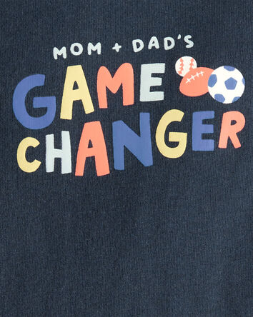 Baby Boy Cotton Long-Sleeve Graphic Bodysuit - Navy Blue, 