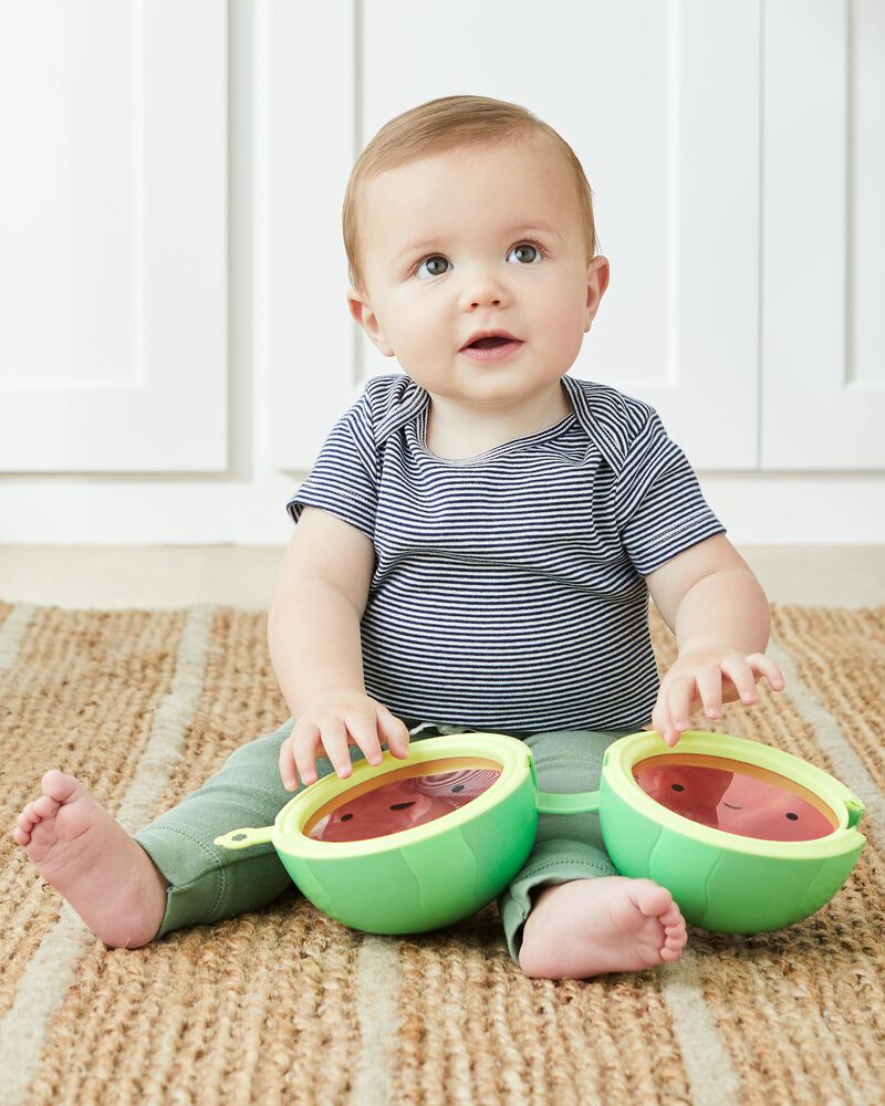 Farmstand Melon Drum Baby Toy, image 3 of 13 slides