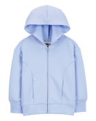 Toddler Stretch Tech Zip-Up Hooded Jacket - Blue, image 1 of 3 slides