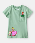 Kid Super Mario Bros™ Princess Peach Short-Sleeve Graphic Tee - Green, image 1 of 3 slides