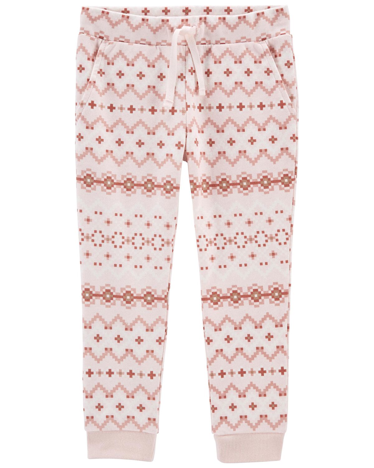 Pink Toddler Pink Fair Isle Joggers