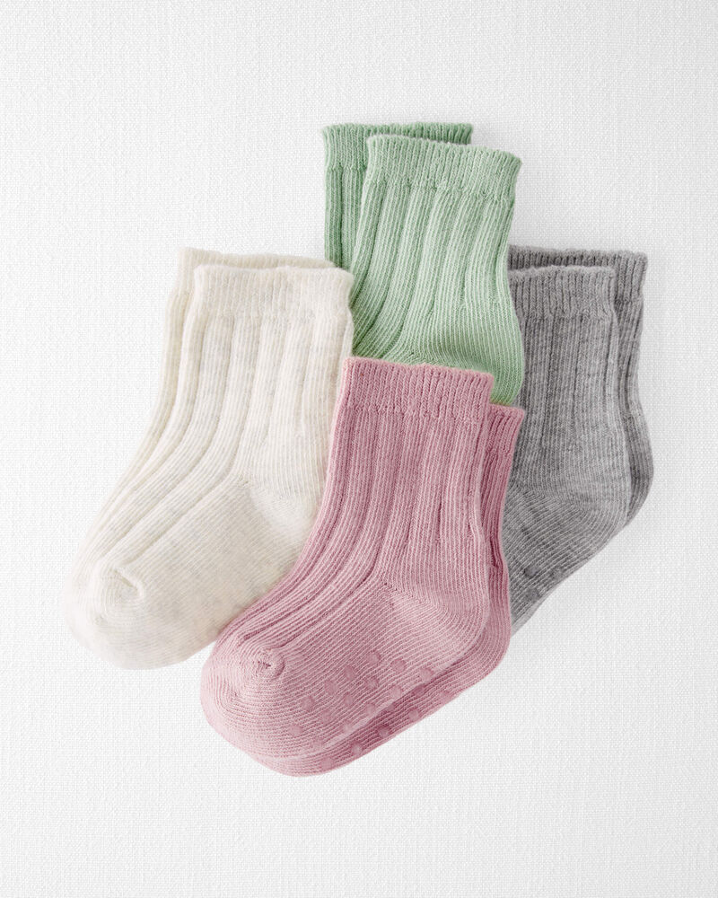 Baby 4-Pack No Slip Socks, image 1 of 3 slides