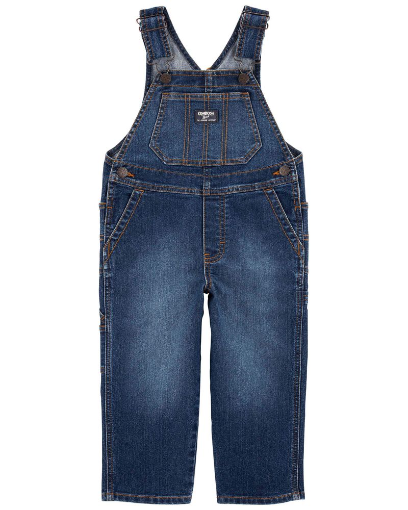 Toddler Stretch Denim Overalls, image 1 of 5 slides