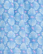 Toddler Tropical Print Button-Down Romper - Blue, image 2 of 3 slides