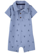 Baby Sailboat Piqué Romper, image 1 of 3 slides