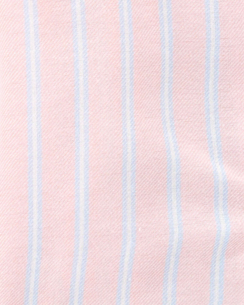 Toddler Striped Loose Fit 2-Piece Pajamas - Purple, image 2 of 3 slides