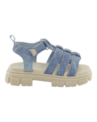 Toddler Strappy Denim Sandals - Blue, image 2 of 7 slides
