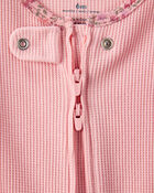 Baby Girl Cotton Long-Sleeve  2-Way Zip Sleep & Play - Pink, image 3 of 5 slides
