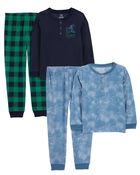 Kid 4-Piece Fleece Pajamas, image 1 of 5 slides