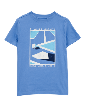 Kid Baseball Short-Sleeve Graphic Tee - Blue, 