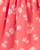 Kid 2-Piece Ribbed Tank & Floral Skort Set - Orange, image 3 of 5 slides