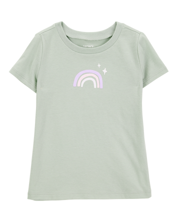 Toddler Girl Rainbow Short-Sleeve Graphic Tee - Olive, 