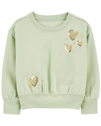 Baby Heart Pullover Sweatshirt, 