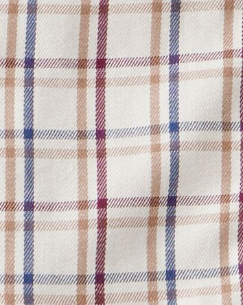 Baby Girl 3-Piece Plaid Bubble Outfit Set, 