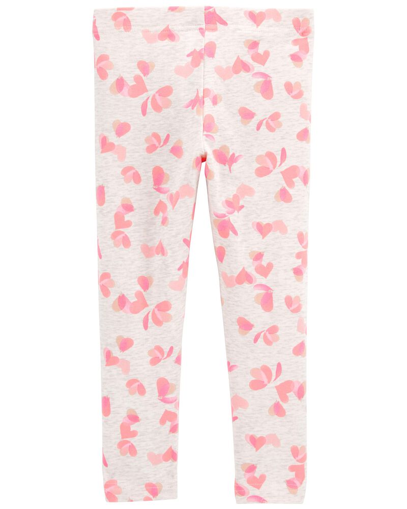 Baby Heart-Print Stretch Leggings, image 2 of 4 slides