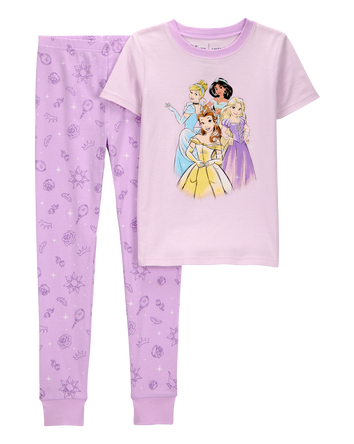 Kid Disney Princess Snug Fit Cotton 2-Piece Pajamas - Purple, 