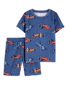 Boys 2-Piece Race Car Loose Fit Pajamas, image 1 of 3 slides