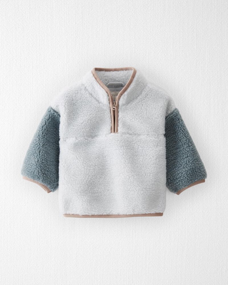 Baby 
Recycled Sherpa Quarter Zip Pullover
, image 1 of 4 slides