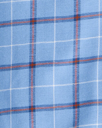 Kid 2-Pack Plaid Pajama Pants - Blue/Ivory, 
