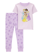 Toddler Disney Princesses Snug Fit 2-Piece Pajamas - Purple, image 1 of 3 slides