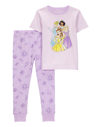Toddler Disney Princesses Snug Fit 2-Piece Pajamas - Purple, 