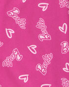 Kid Barbie Coat Style Loose Fit 2-Piece Pajamas - Pink, image 2 of 3 slides