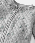 Baby Organic Cotton Quilted Double Knit Sleep & Play Pajamas, image 2 of 4 slides