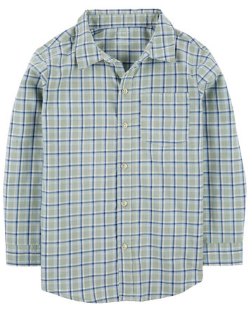 Plaid Button-Front Shirt, 