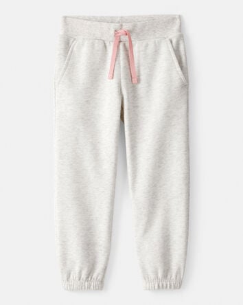 Toddler Girl Cotton Joggers - Grey, 
