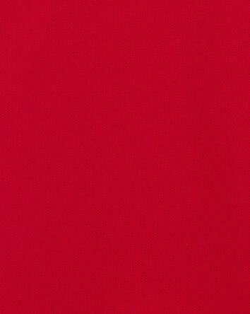 Girls Pique Cotton Uniform Polo - Ruby, 