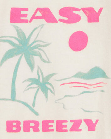 Kid Palm Tree Vintage Muscle Tank - White, 