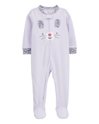 Baby 1-Piece Bunny Fleece Footie Pajamas, image 1 of 4 slides