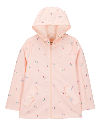 Floral Rain Jacket - Pink, 