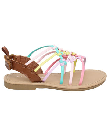 Toddler Rainbow Strap Sandals, 
