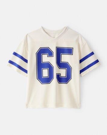 Boys Short-Sleeve Mesh Jersey - White, 