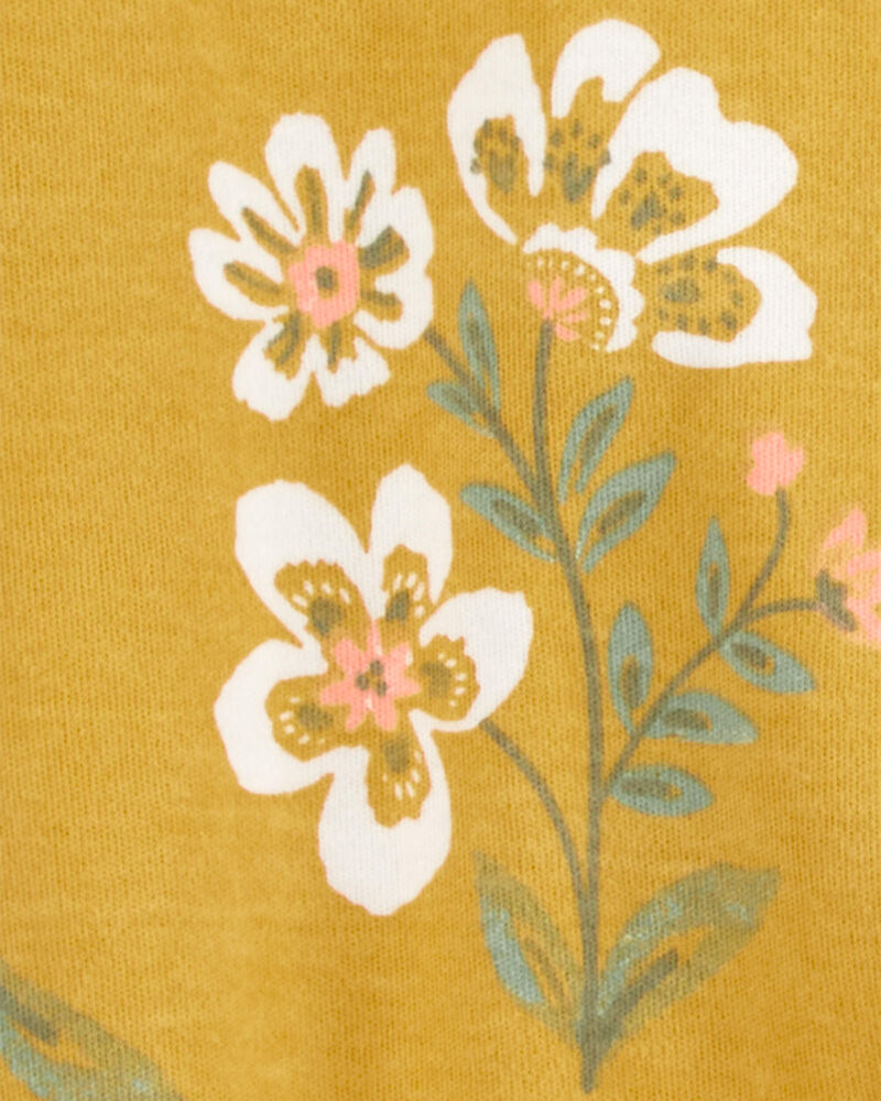 Baby Floral 2-Way Zip Cotton Sleep & Play Pajamas, image 2 of 4 slides