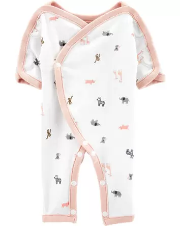 Baby Preemie Animal Cotton Sleep & Play Pajamas, 